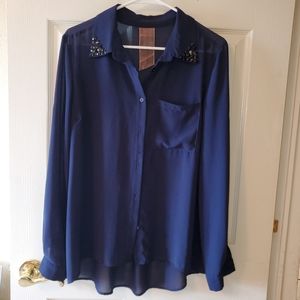 Long sleeve button up blouse